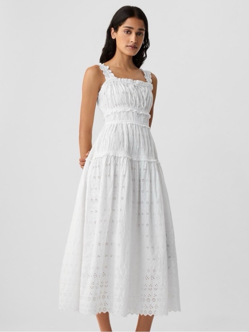 Gap x DÔEN Eyelit Midi Dress